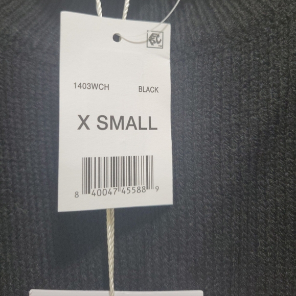 Wayf Black Lola Puff Sleeve Mock Neck Pullover Puff Sleeve Sweater Dress - Picture 7 of 8